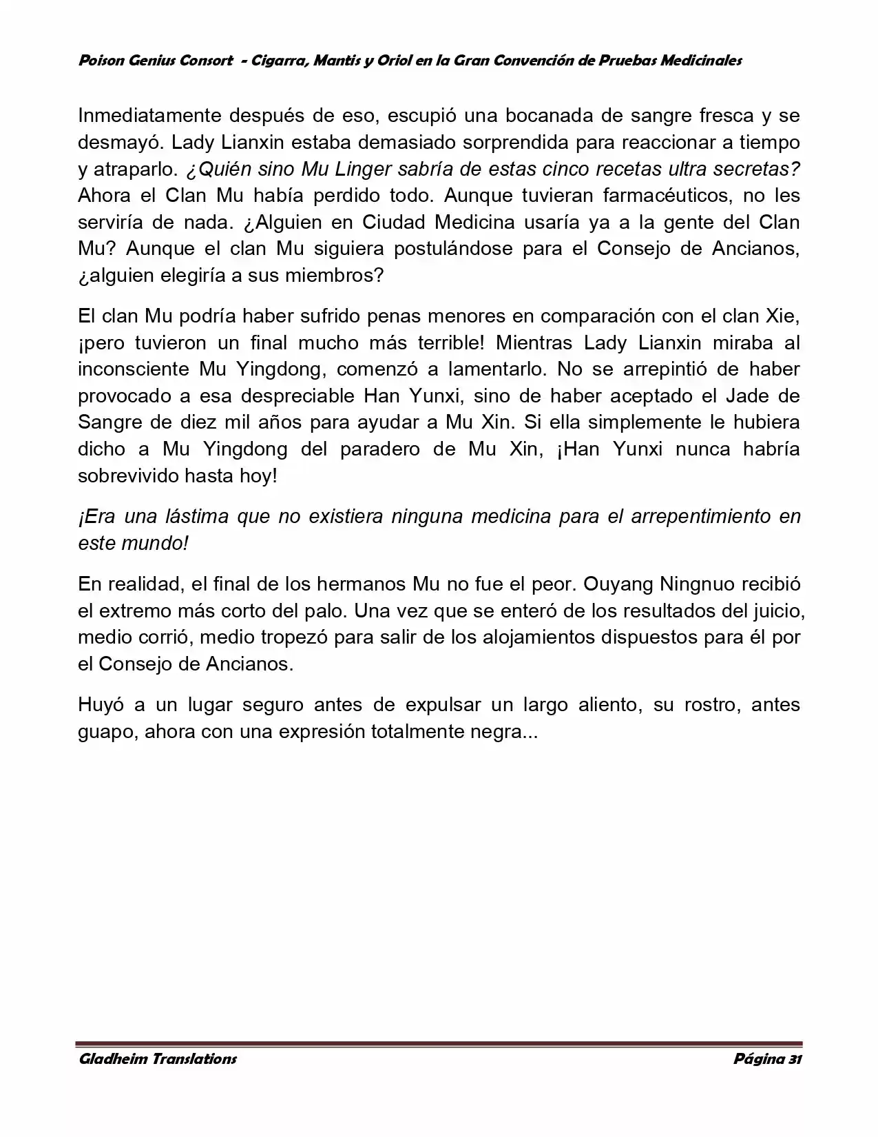 Poison Genious Consort (Novela) - Capítulo 369 - Página 31 - LectorTMOo