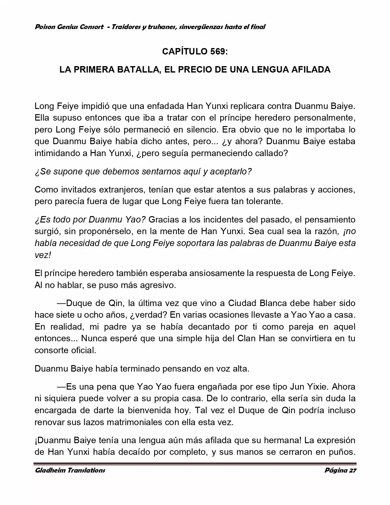 Poison Genious Consort (Novela) - Capítulo 372 - Página 27 - LectorTMOo
