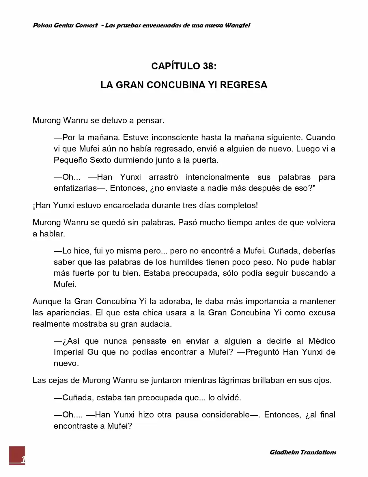 Poison Genious Consort (Novela) - Capítulo 38 - Página 1 - LectorTMOo