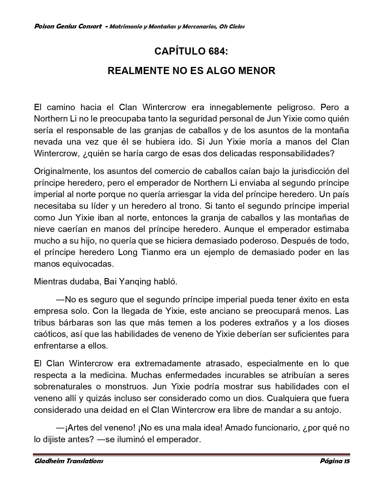 Poison Genious Consort (Novela) - Capítulo 383 - Página 16 - LectorTMOo