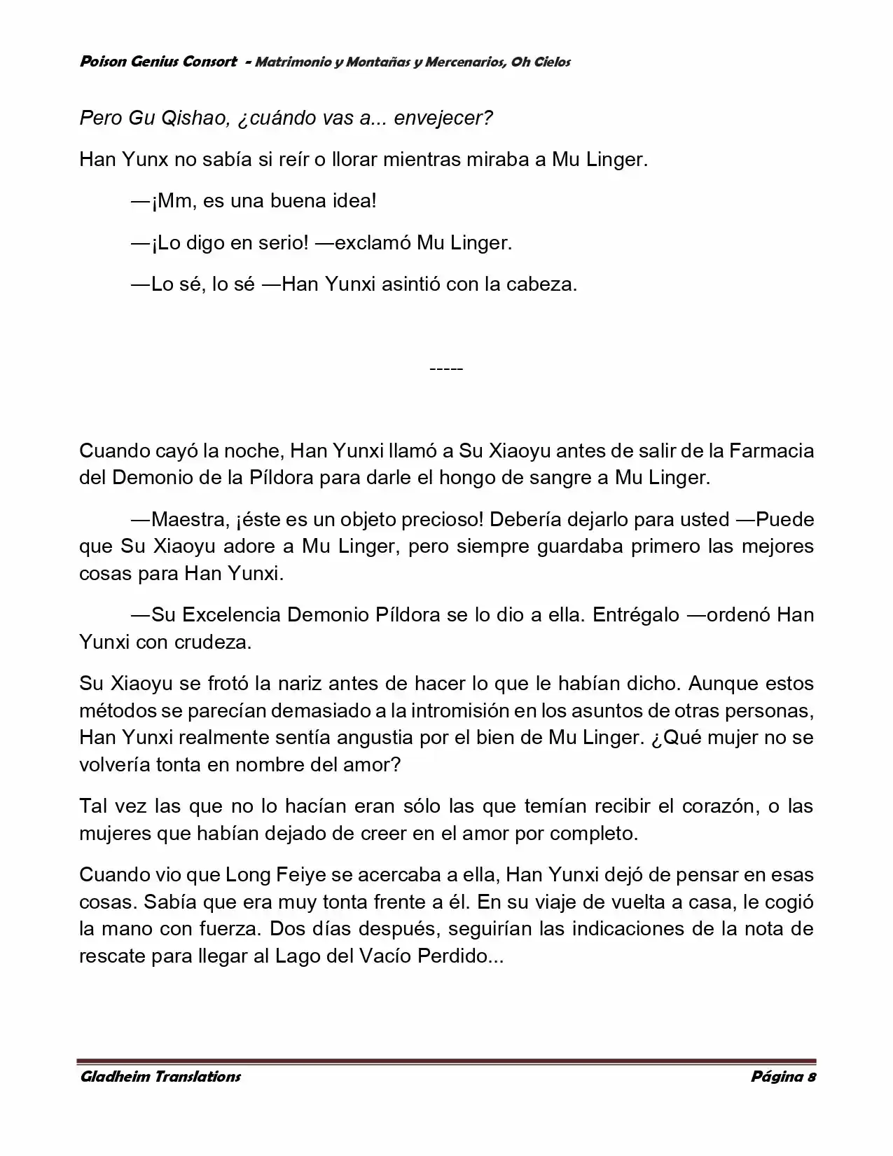 Poison Genious Consort (Novela) - Capítulo 384 - Página 8 - LectorTMOo