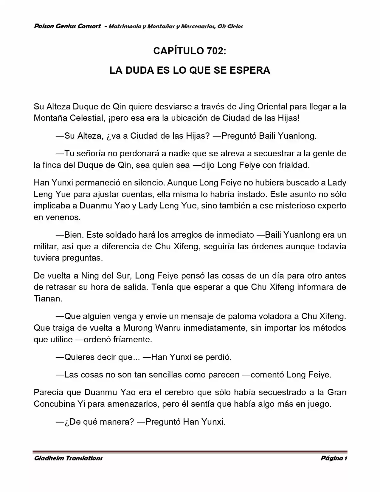 Poison Genious Consort (Novela) - Capítulo 385 - Página 1 - LectorTMOo