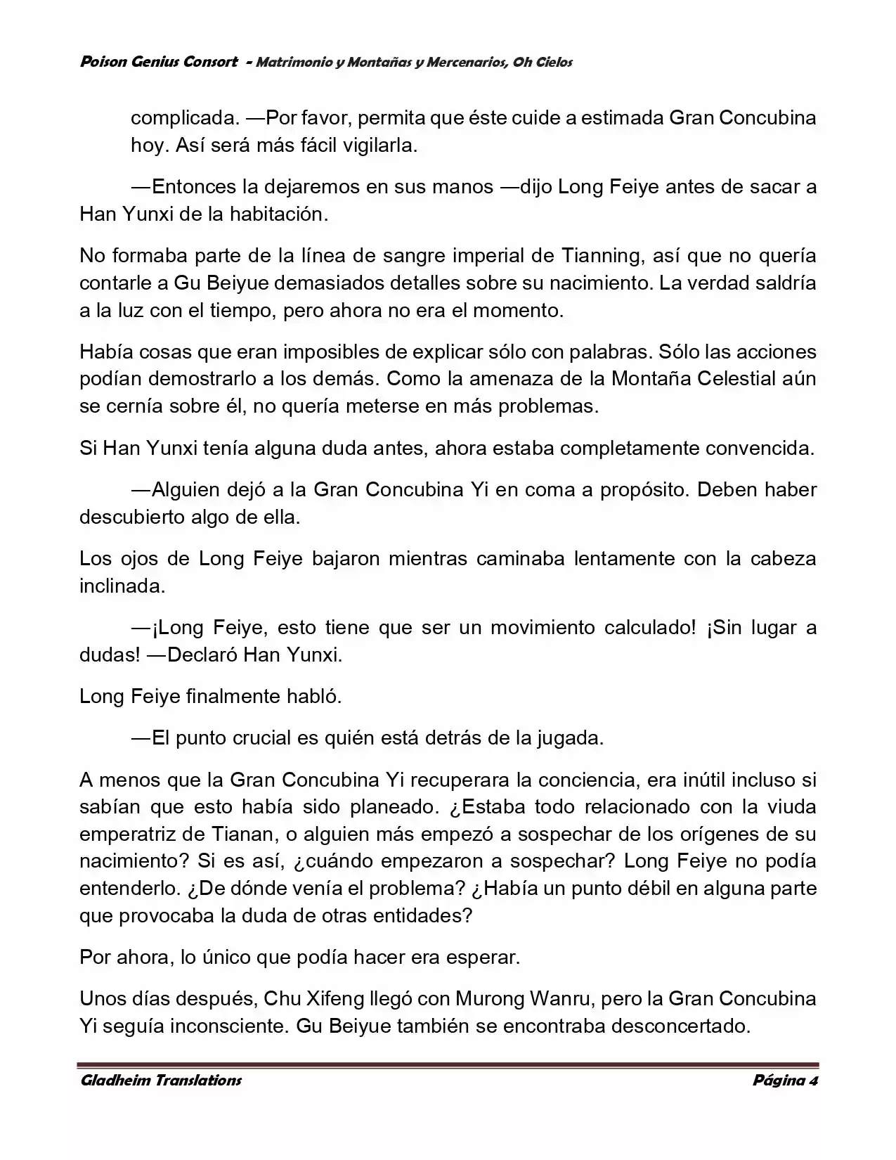 Poison Genious Consort (Novela) - Capítulo 385 - Página 4 - LectorTMOo