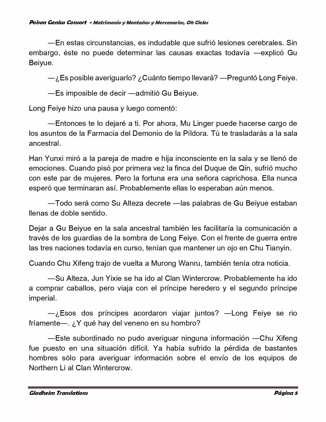 Poison Genious Consort (Novela) - Capítulo 385 - Página 5 - LectorTMOo
