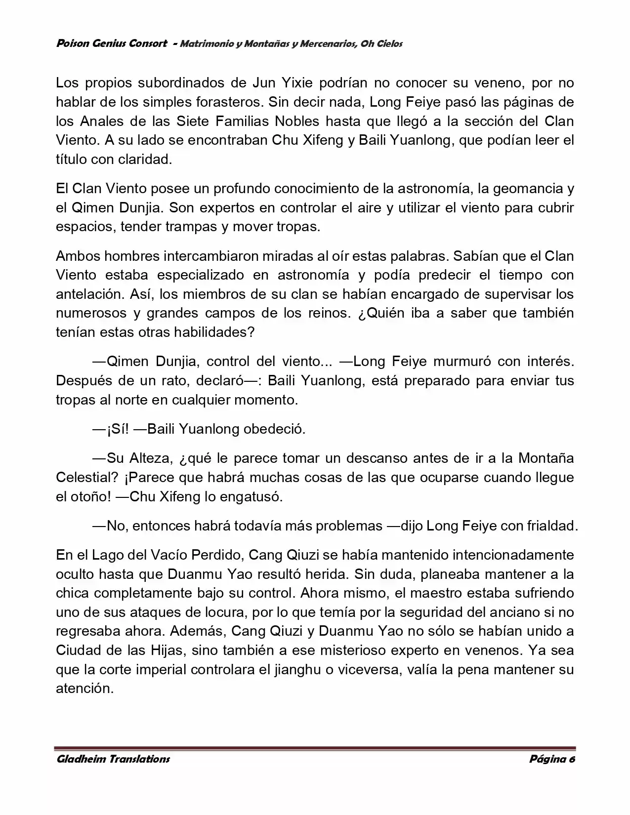 Poison Genious Consort (Novela) - Capítulo 385 - Página 6 - LectorTMOo