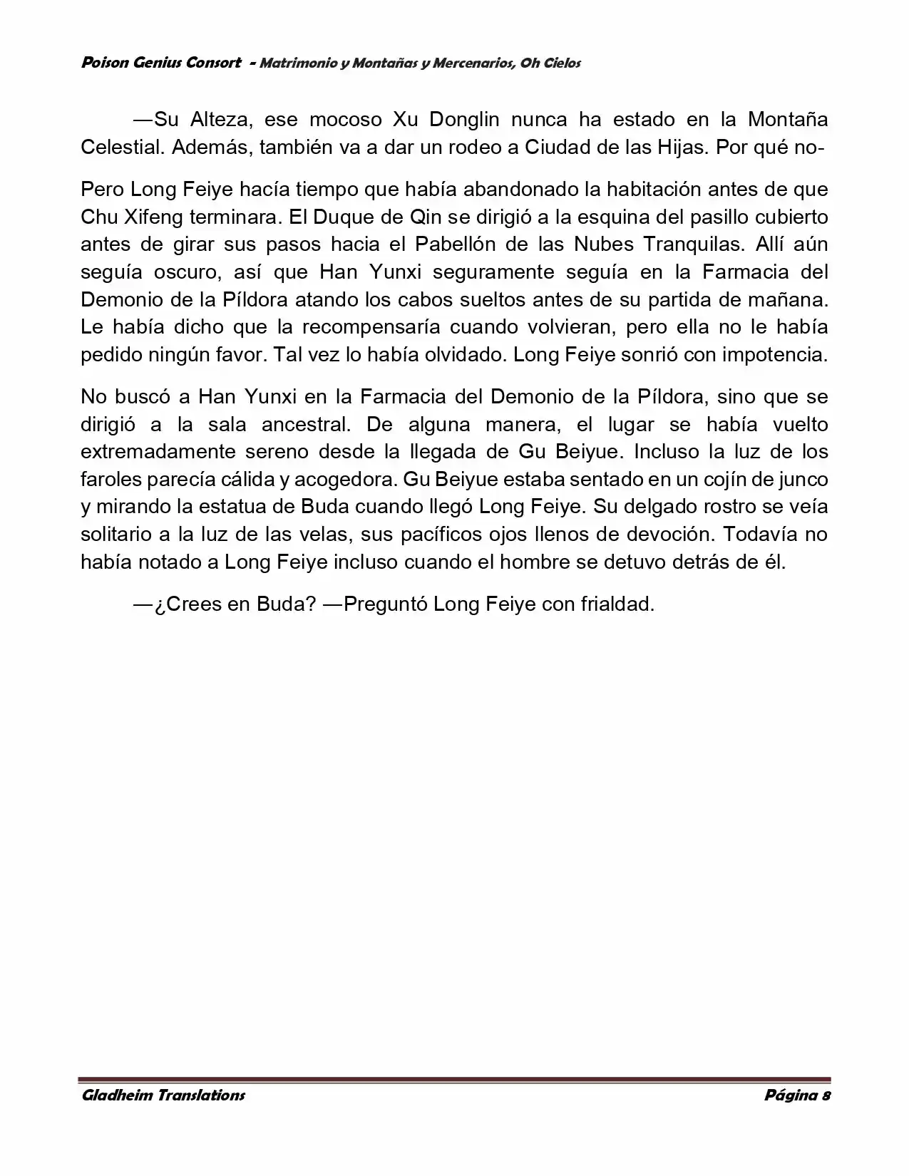Poison Genious Consort (Novela) - Capítulo 385 - Página 8 - LectorTMOo