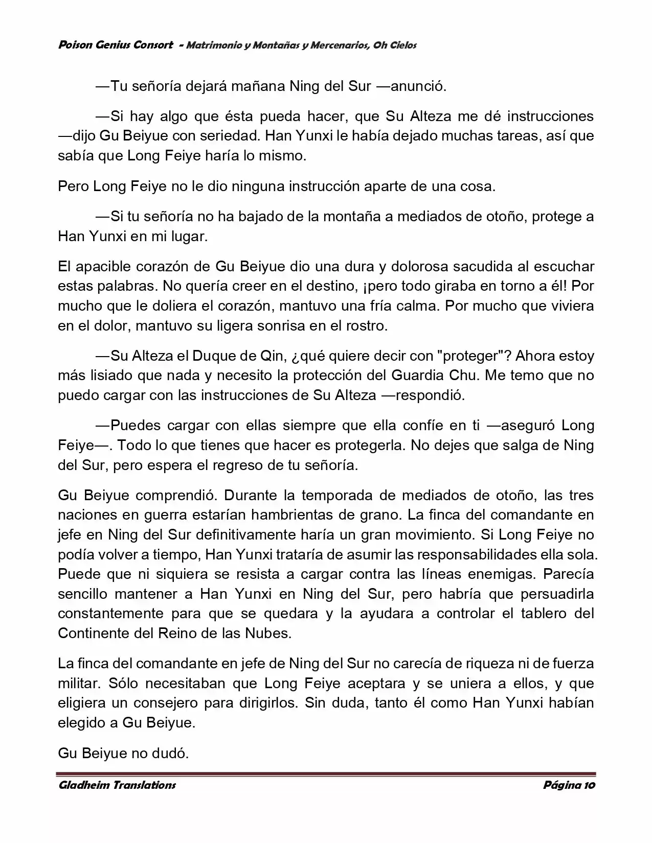 Poison Genious Consort (Novela) - Capítulo 385 - Página 10 - LectorTMOo