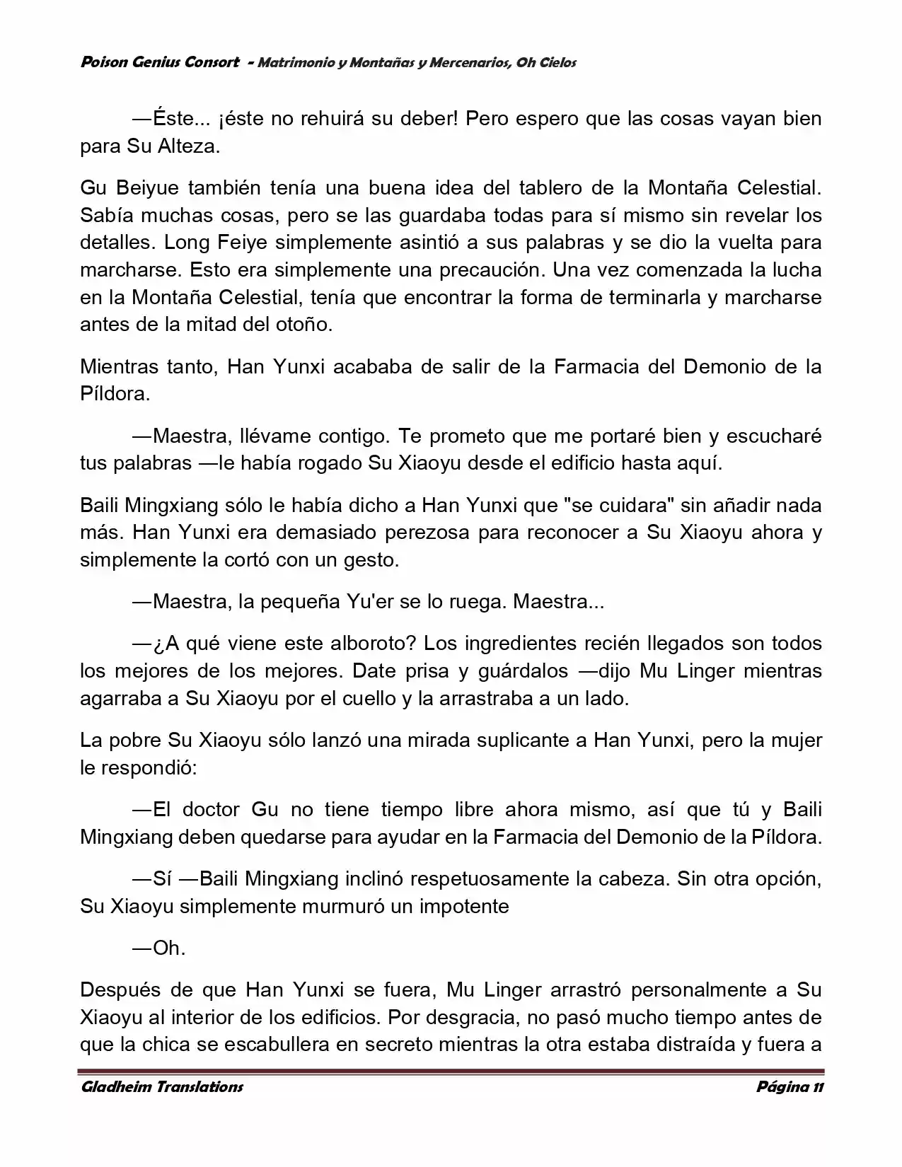 Poison Genious Consort (Novela) - Capítulo 385 - Página 11 - LectorTMOo