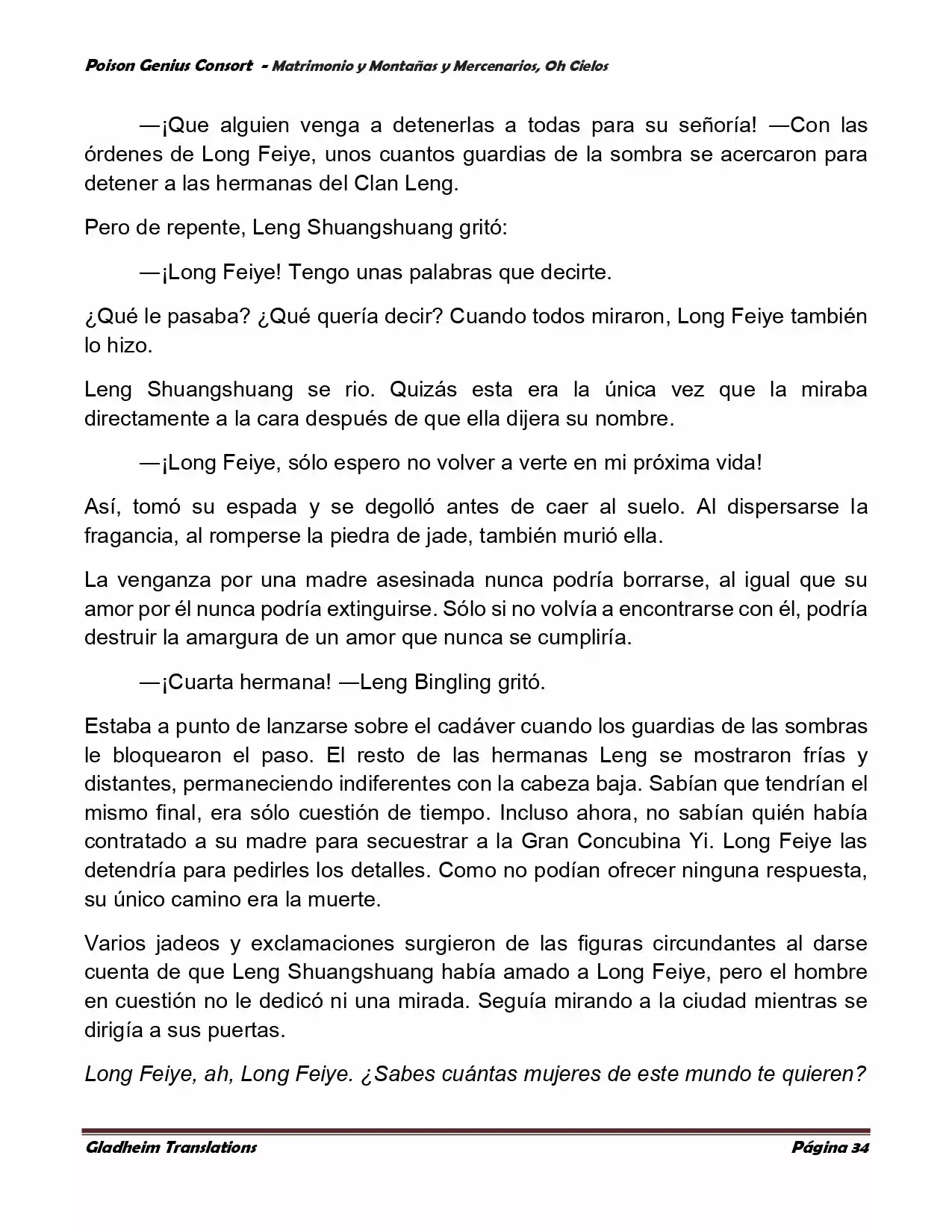 Poison Genious Consort (Novela) - Capítulo 385 - Página 34 - LectorTMOo