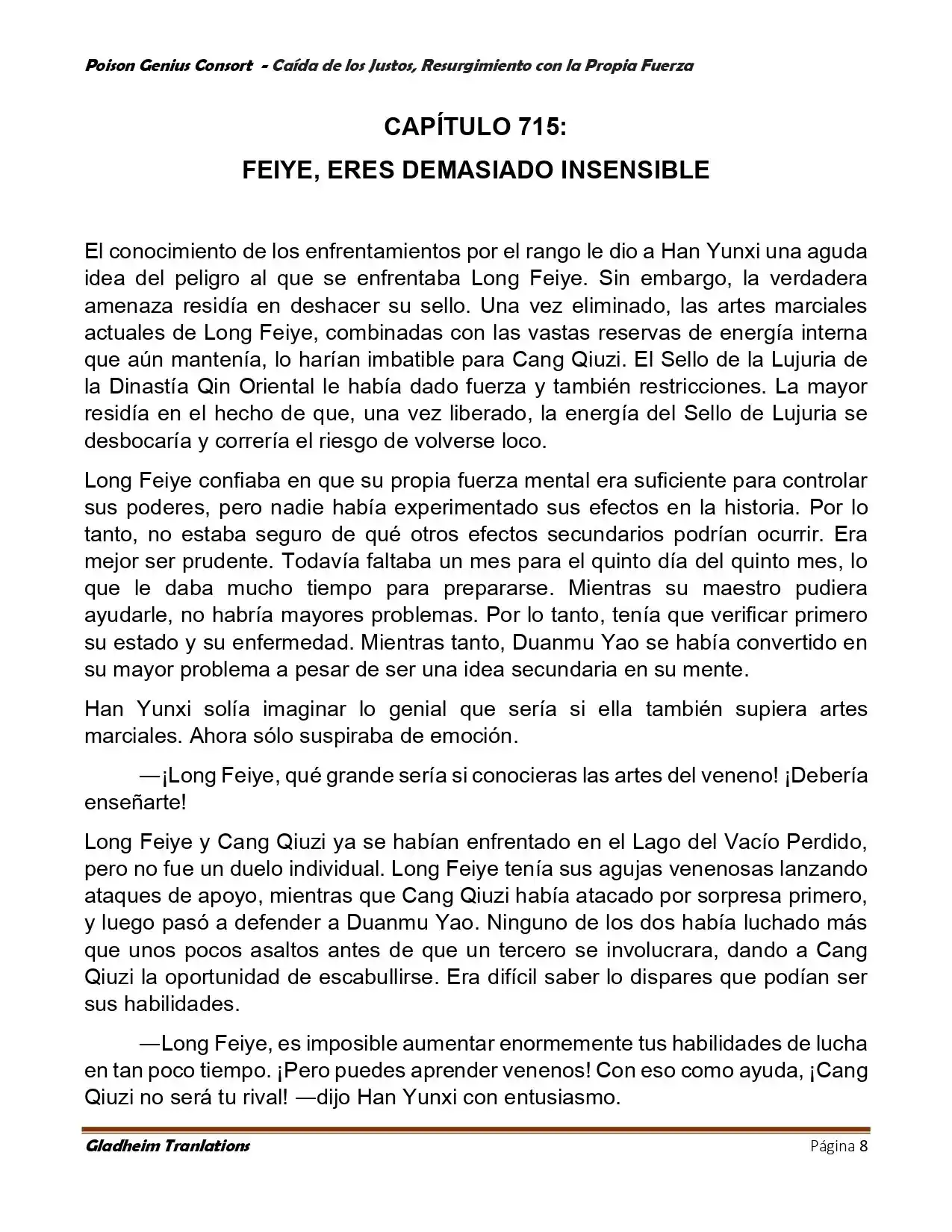 Poison Genious Consort (Novela) - Capítulo 387 - Página 8 - LectorTMOo