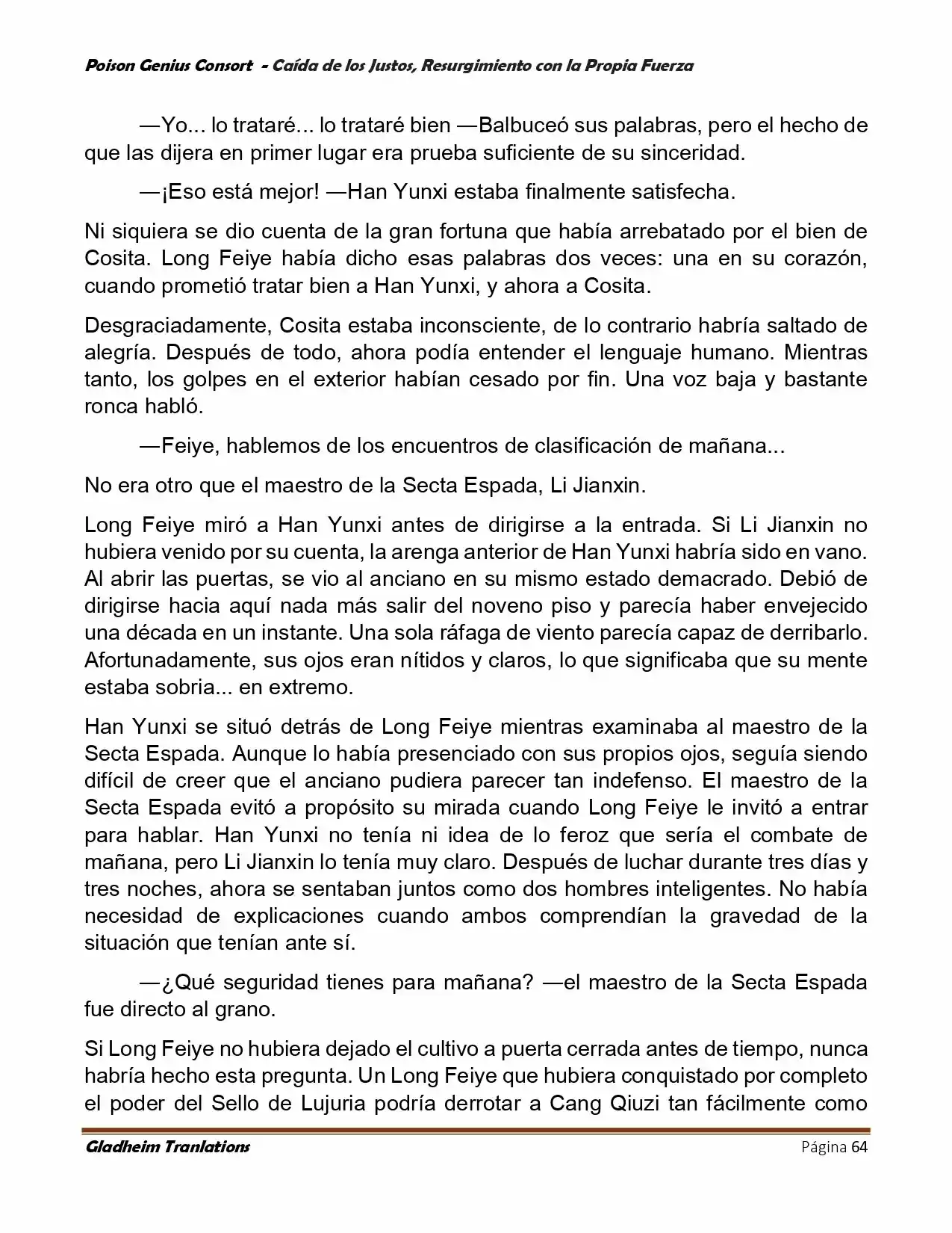 Poison Genious Consort (Novela) - Capítulo 389 - Página 64 - LectorTMOo