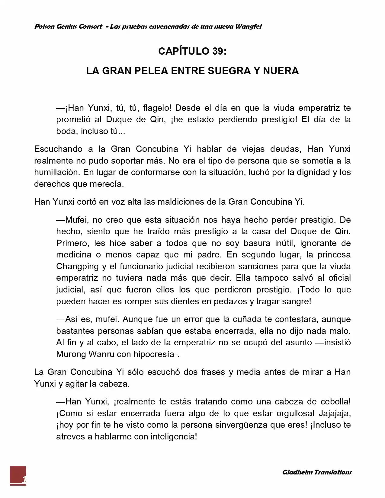 Poison Genious Consort (Novela) - Capítulo 39 - Página 1 - LectorTMOo