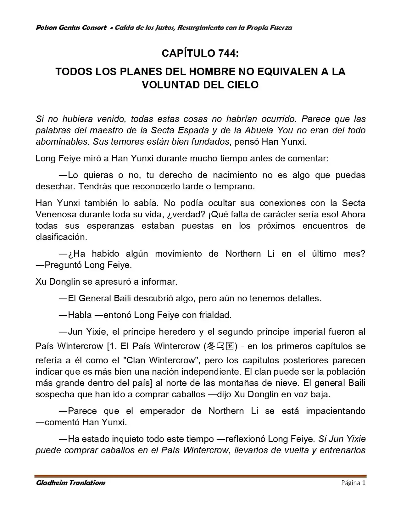 Poison Genious Consort (Novela) - Capítulo 390 - Página 1 - LectorTMOo