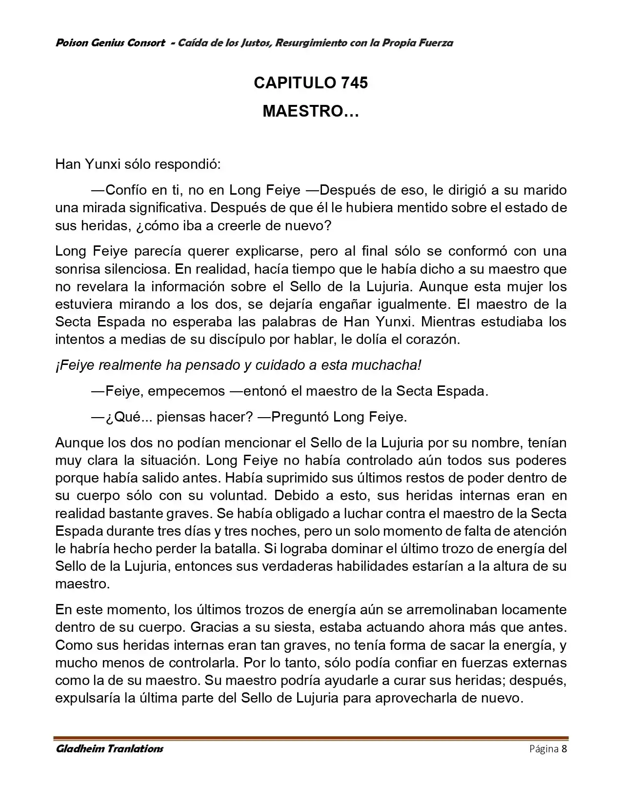 Poison Genious Consort (Novela) - Capítulo 390 - Página 8 - LectorTMOo