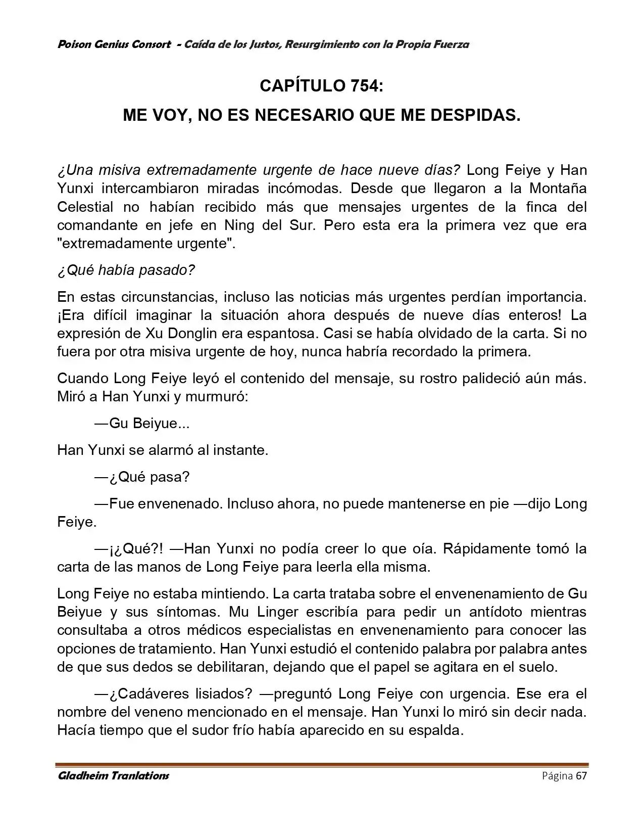 Poison Genious Consort (Novela) - Capítulo 390 - Página 67 - LectorTMOo