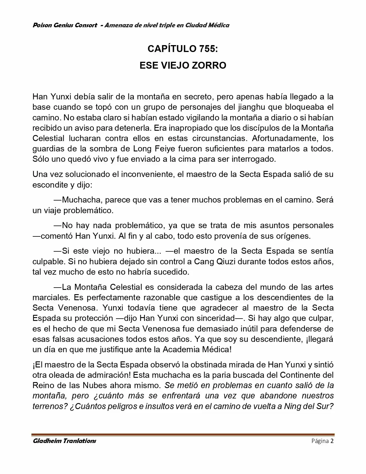 Poison Genious Consort (Novela) - Capítulo 391 - Página 2 - LectorTMOo