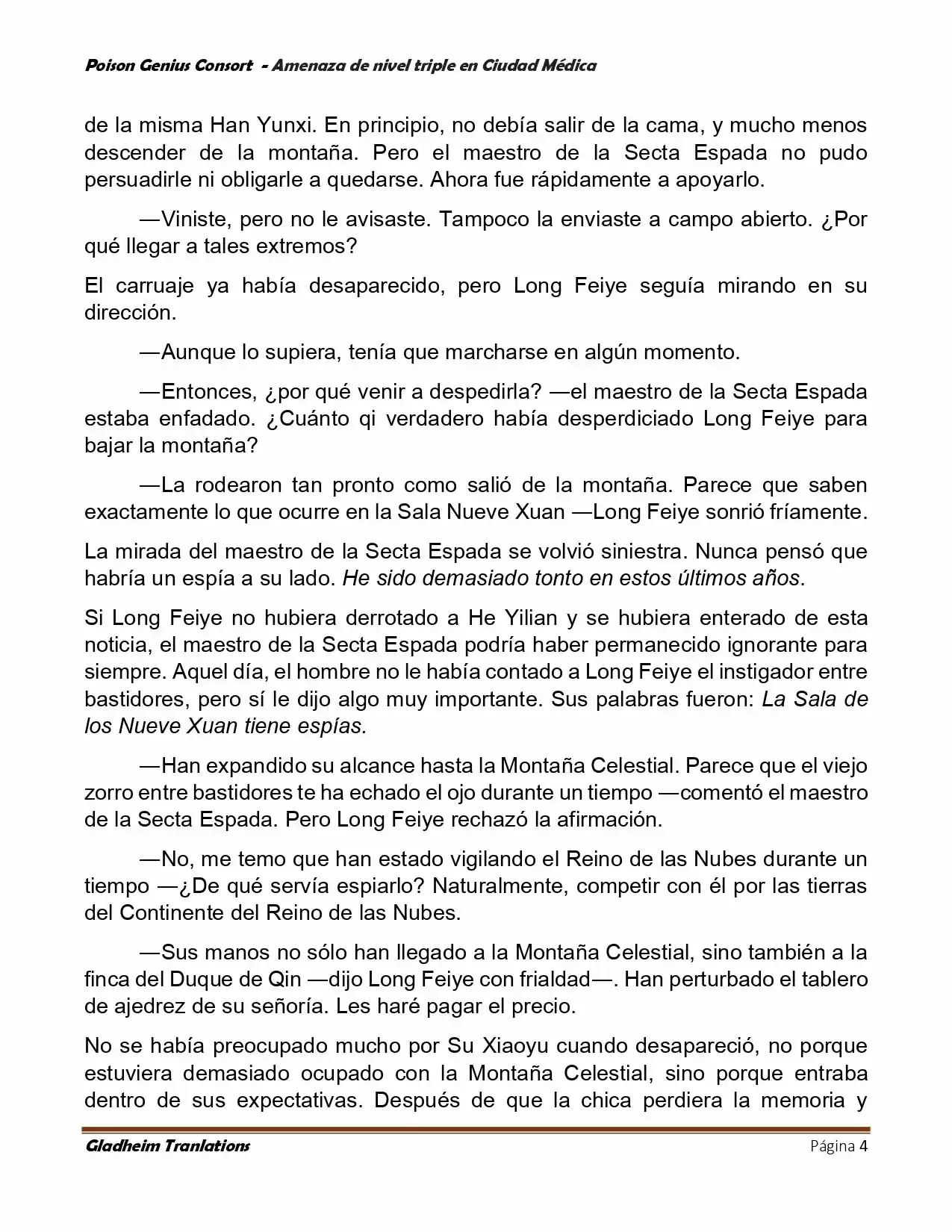 Poison Genious Consort (Novela) - Capítulo 391 - Página 4 - LectorTMOo