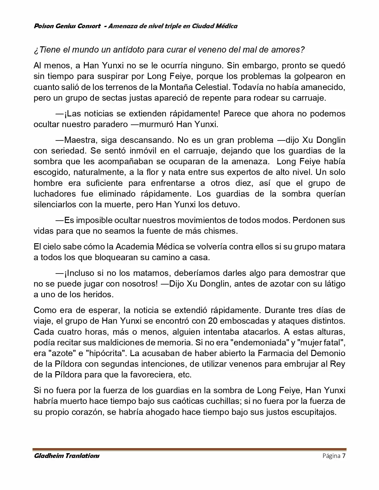 Poison Genious Consort (Novela) - Capítulo 391 - Página 7 - LectorTMOo