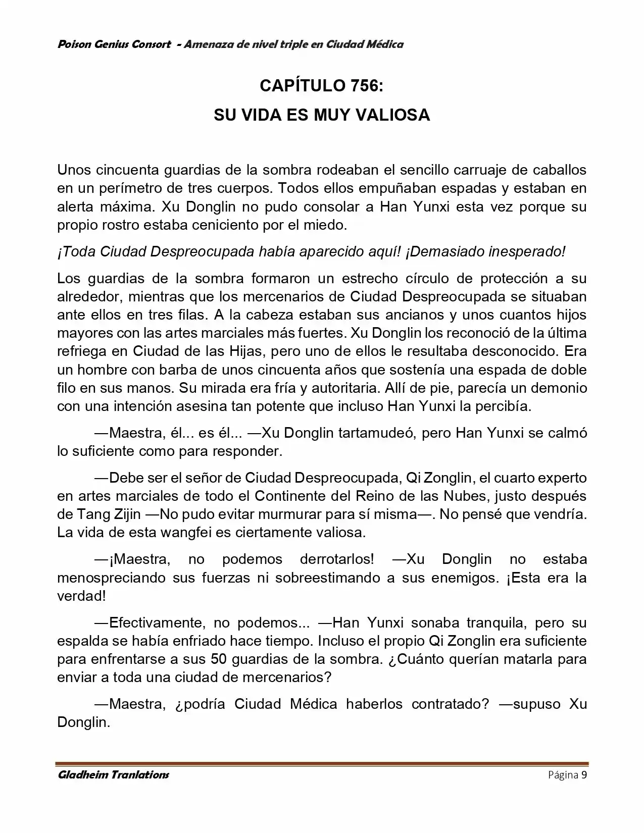 Poison Genious Consort (Novela) - Capítulo 391 - Página 9 - LectorTMOo
