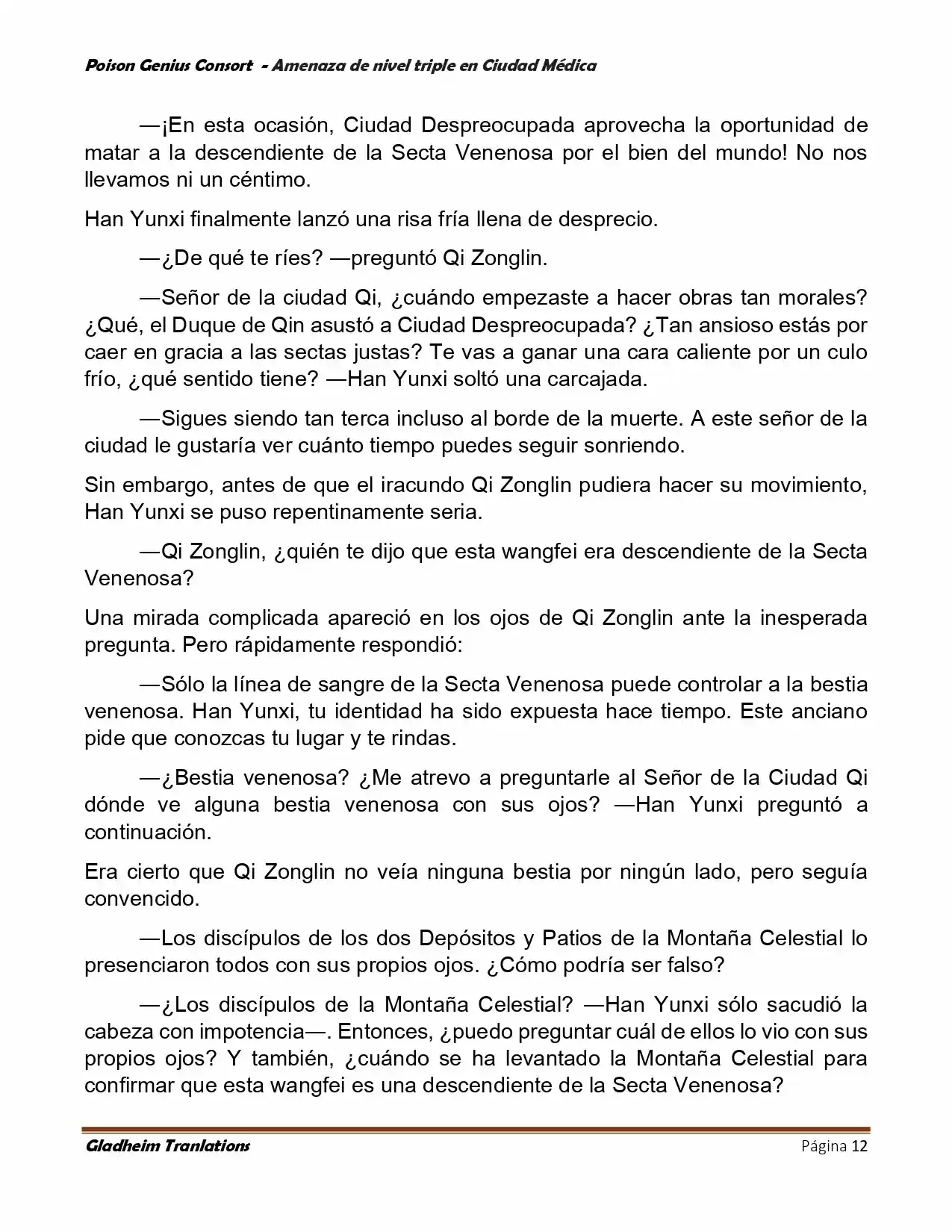 Poison Genious Consort (Novela) - Capítulo 391 - Página 12 - LectorTMOo