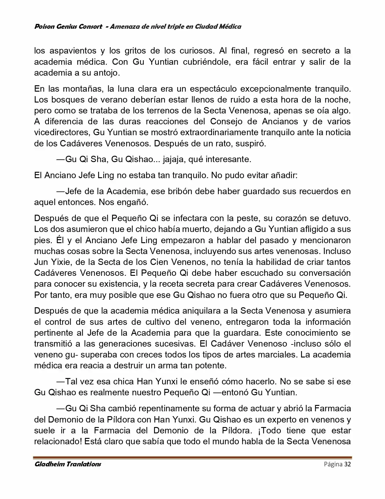 Poison Genious Consort (Novela) - Capítulo 391 - Página 32 - LectorTMOo