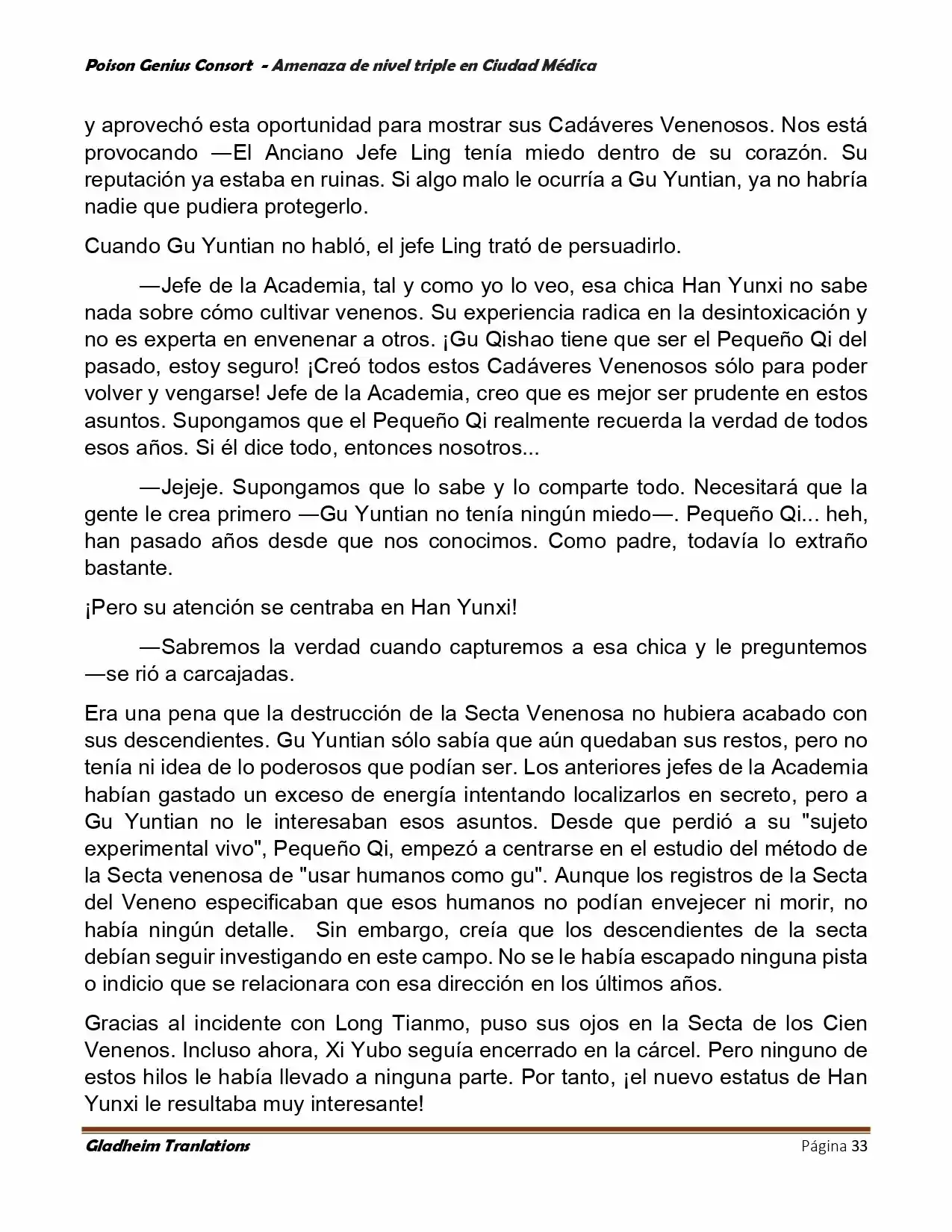 Poison Genious Consort (Novela) - Capítulo 391 - Página 33 - LectorTMOo