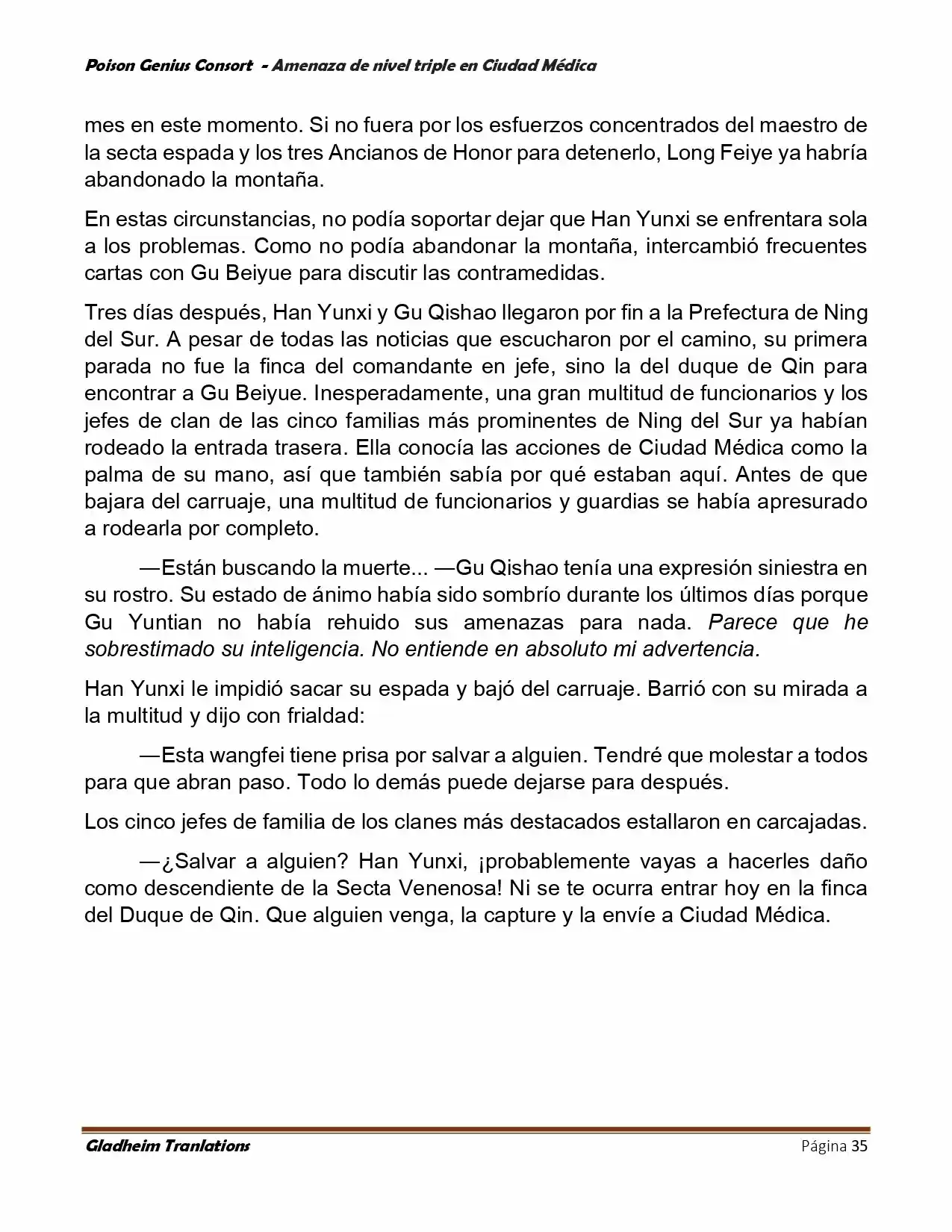 Poison Genious Consort (Novela) - Capítulo 391 - Página 35 - LectorTMOo