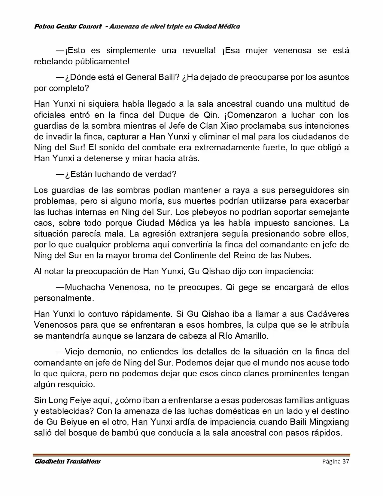 Poison Genious Consort (Novela) - Capítulo 391 - Página 37 - LectorTMOo