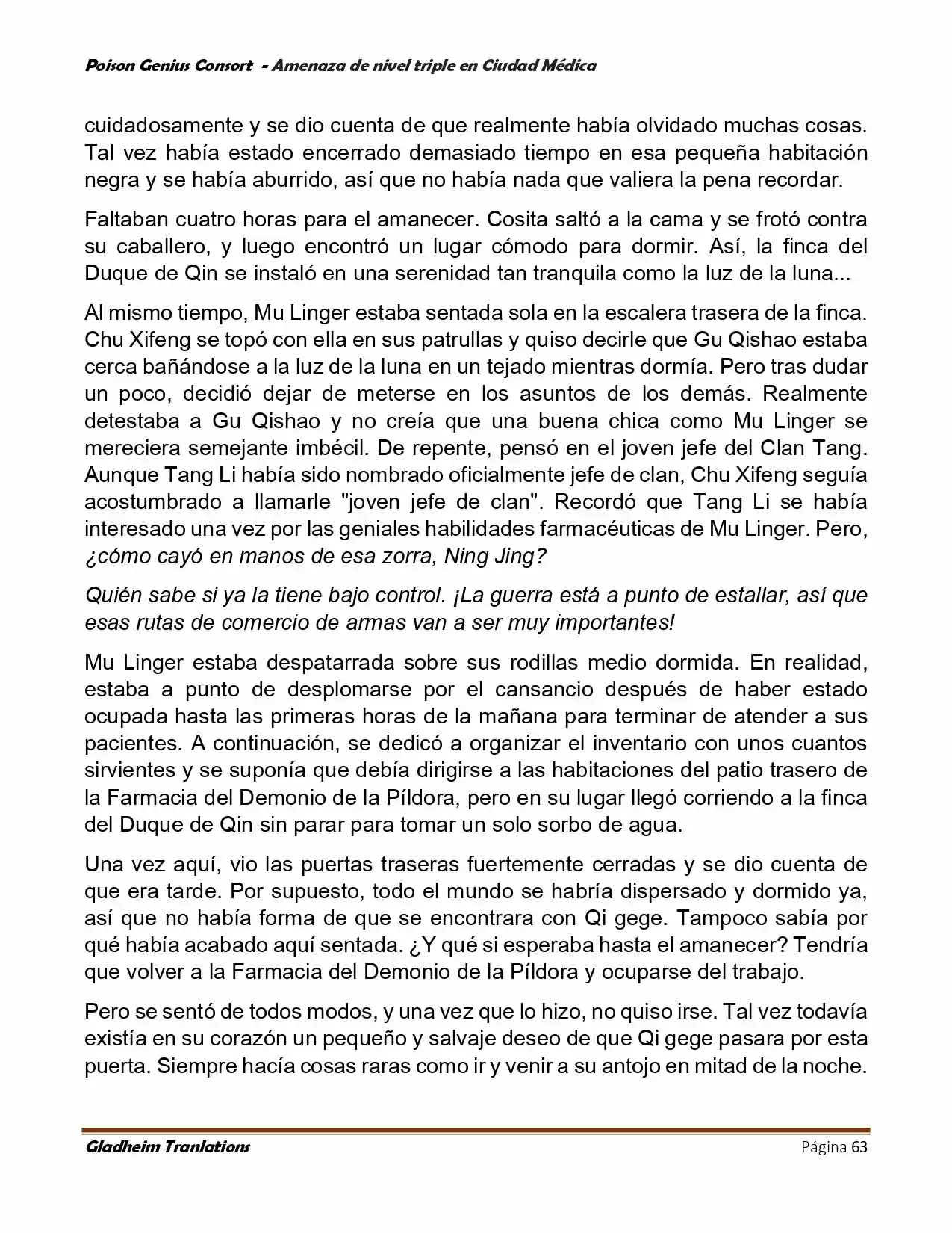 Poison Genious Consort (Novela) - Capítulo 391 - Página 63 - LectorTMOo
