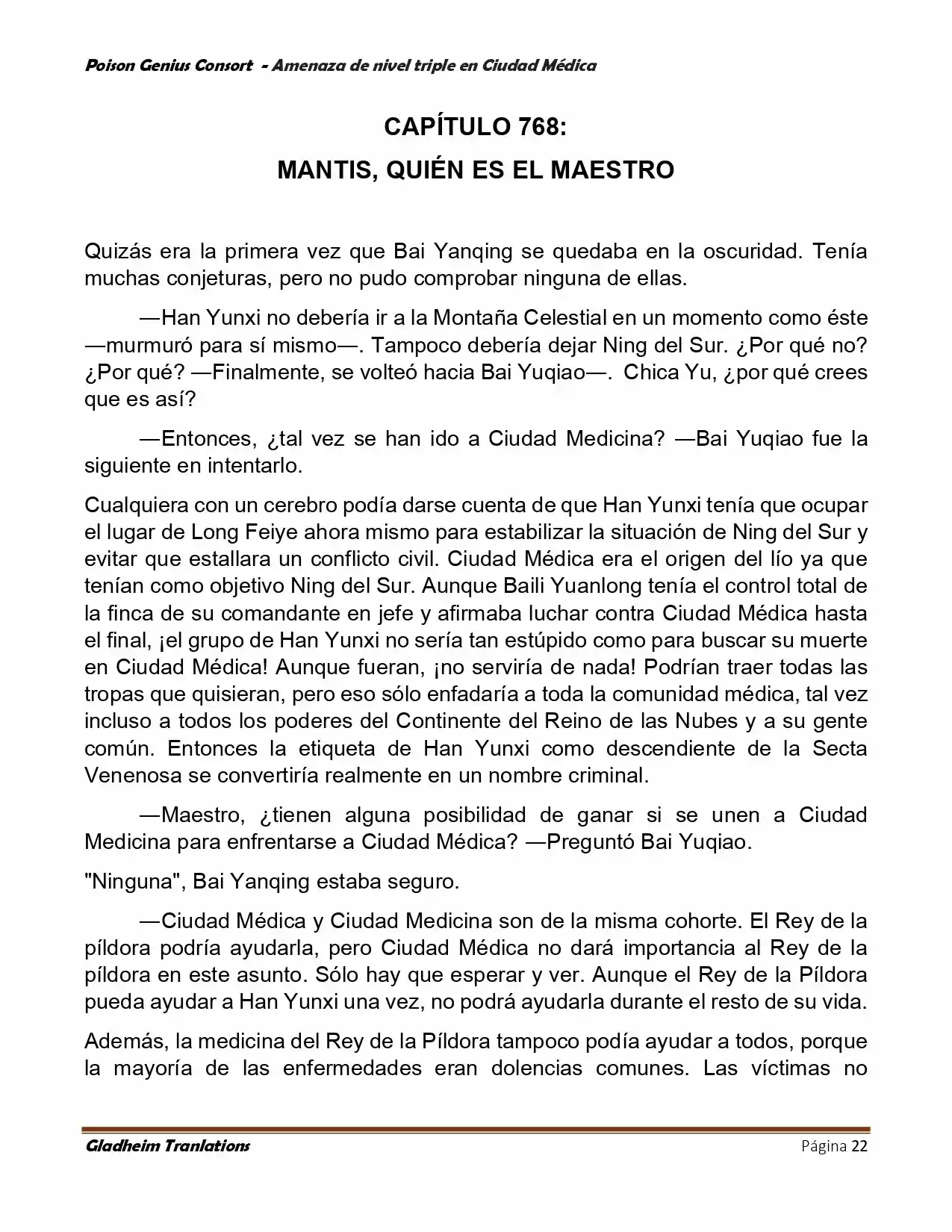 Poison Genious Consort (Novela) - Capítulo 392 - Página 22 - LectorTMOo