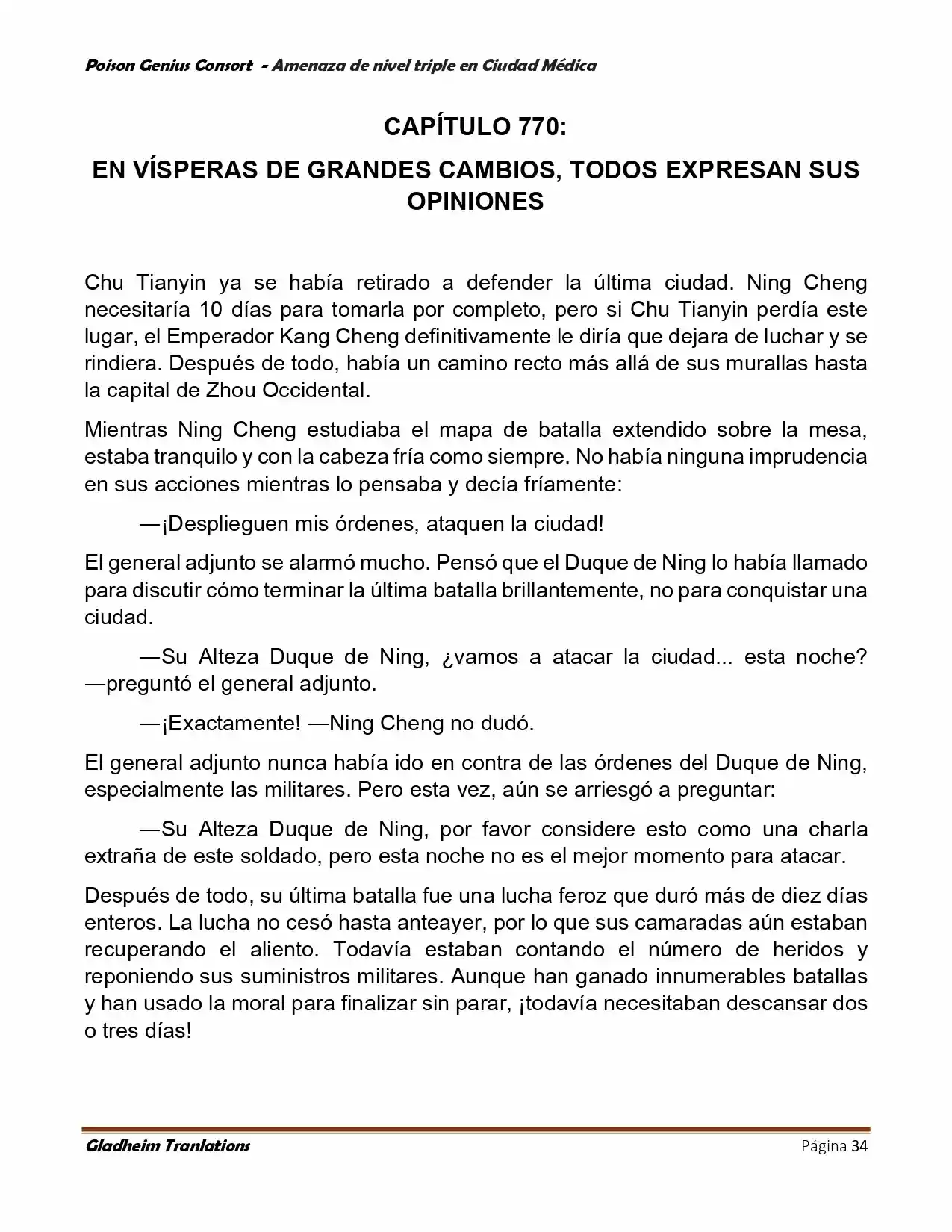 Poison Genious Consort (Novela) - Capítulo 392 - Página 34 - LectorTMOo