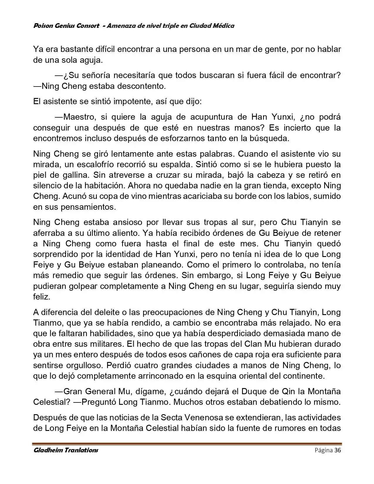 Poison Genious Consort (Novela) - Capítulo 392 - Página 36 - LectorTMOo