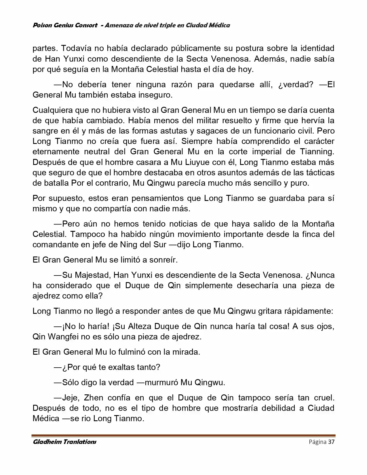 Poison Genious Consort (Novela) - Capítulo 392 - Página 37 - LectorTMOo