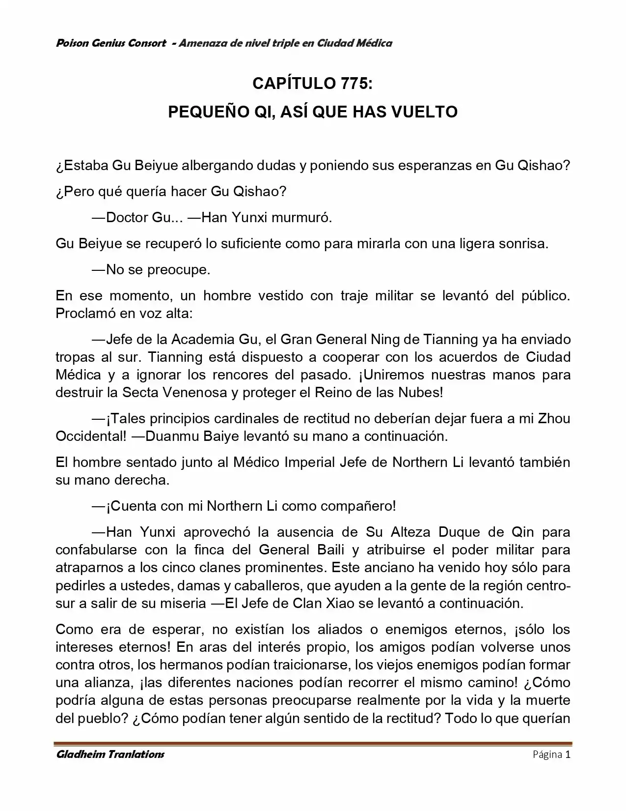Poison Genious Consort (Novela) - Capítulo 393 - Página 1 - LectorTMOo