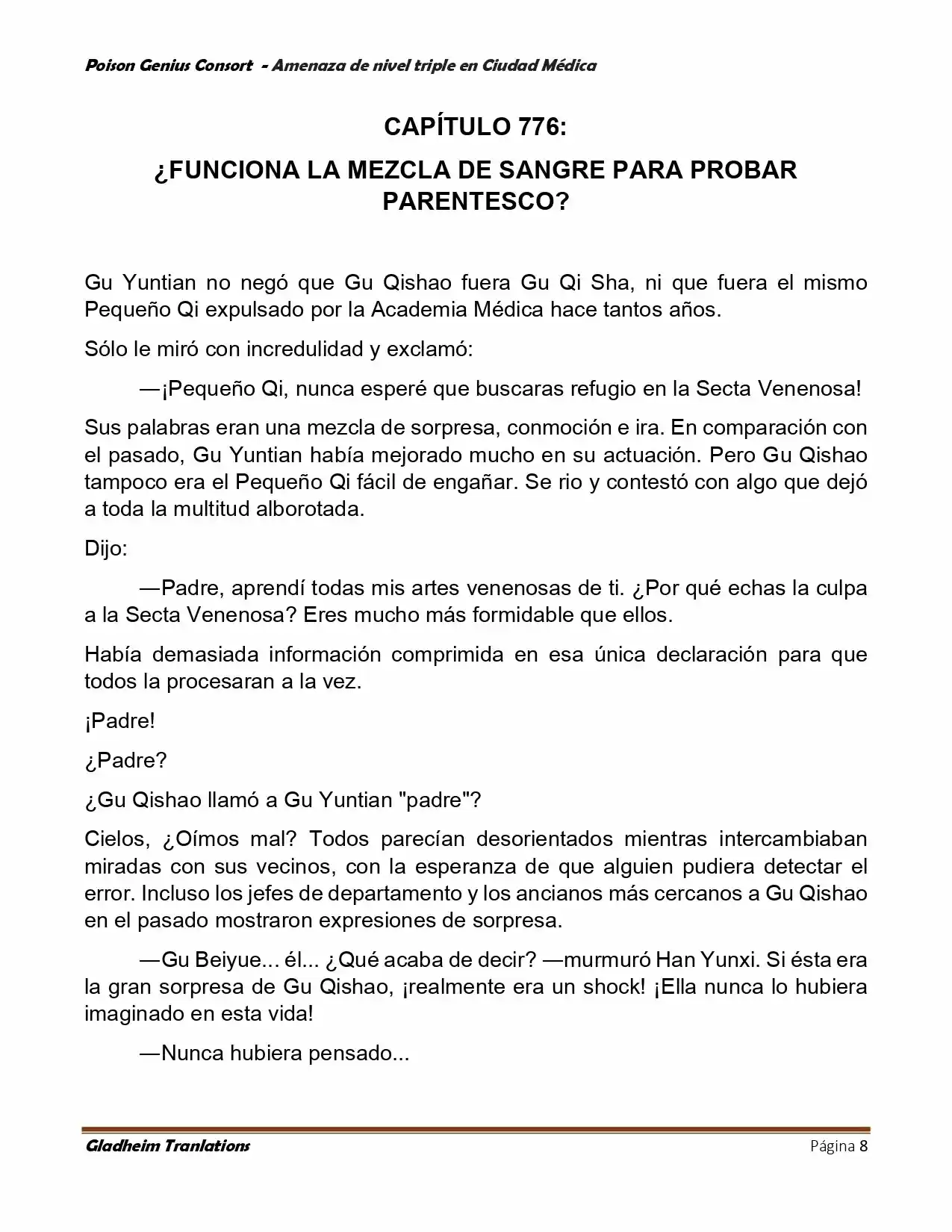 Poison Genious Consort (Novela) - Capítulo 393 - Página 8 - LectorTMOo