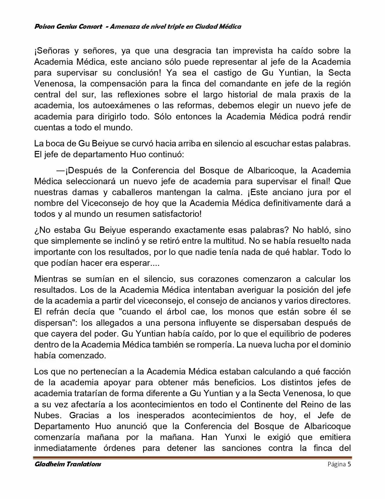 Poison Genious Consort (Novela) - Capítulo 394 - Página 5 - LectorTMOo