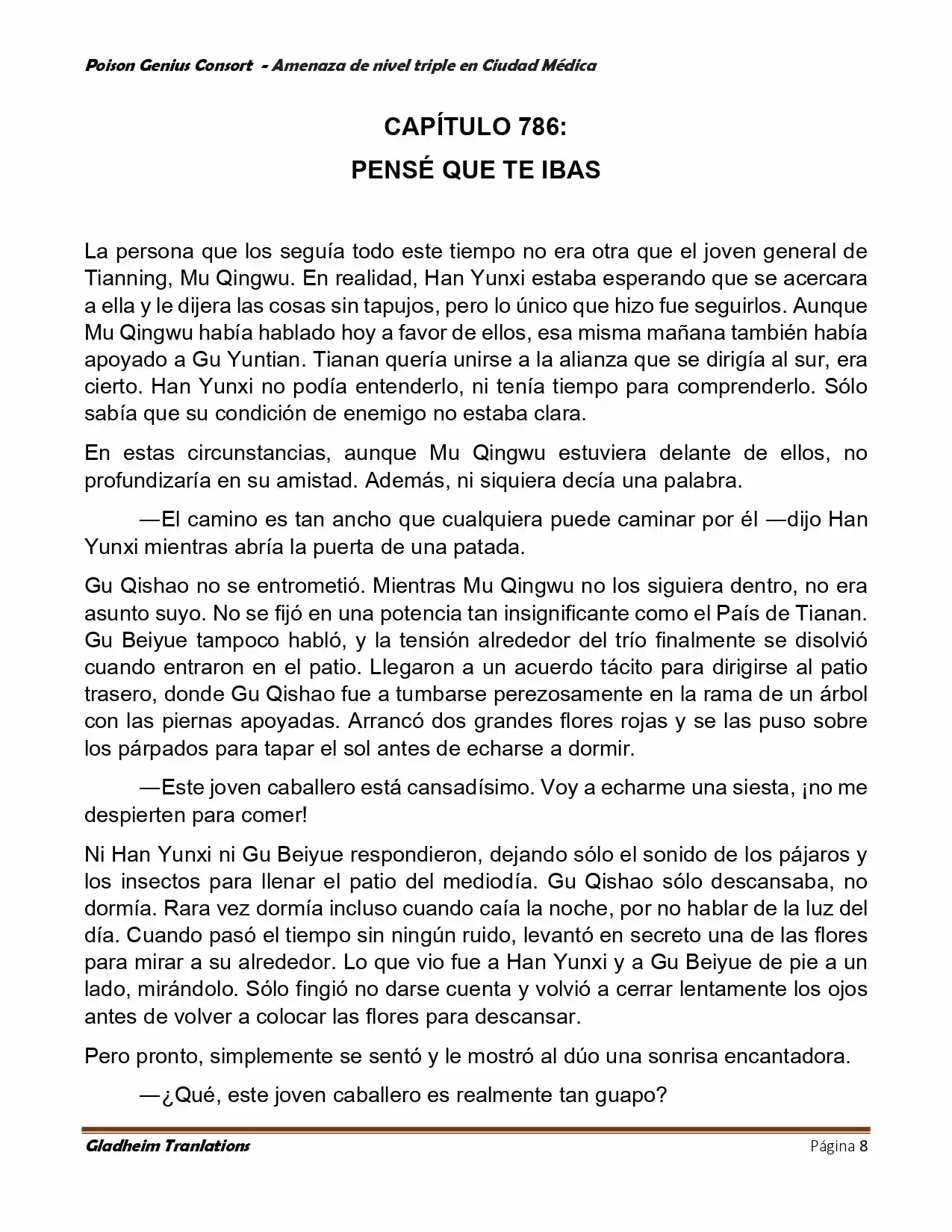 Poison Genious Consort (Novela) - Capítulo 394 - Página 8 - LectorTMOo