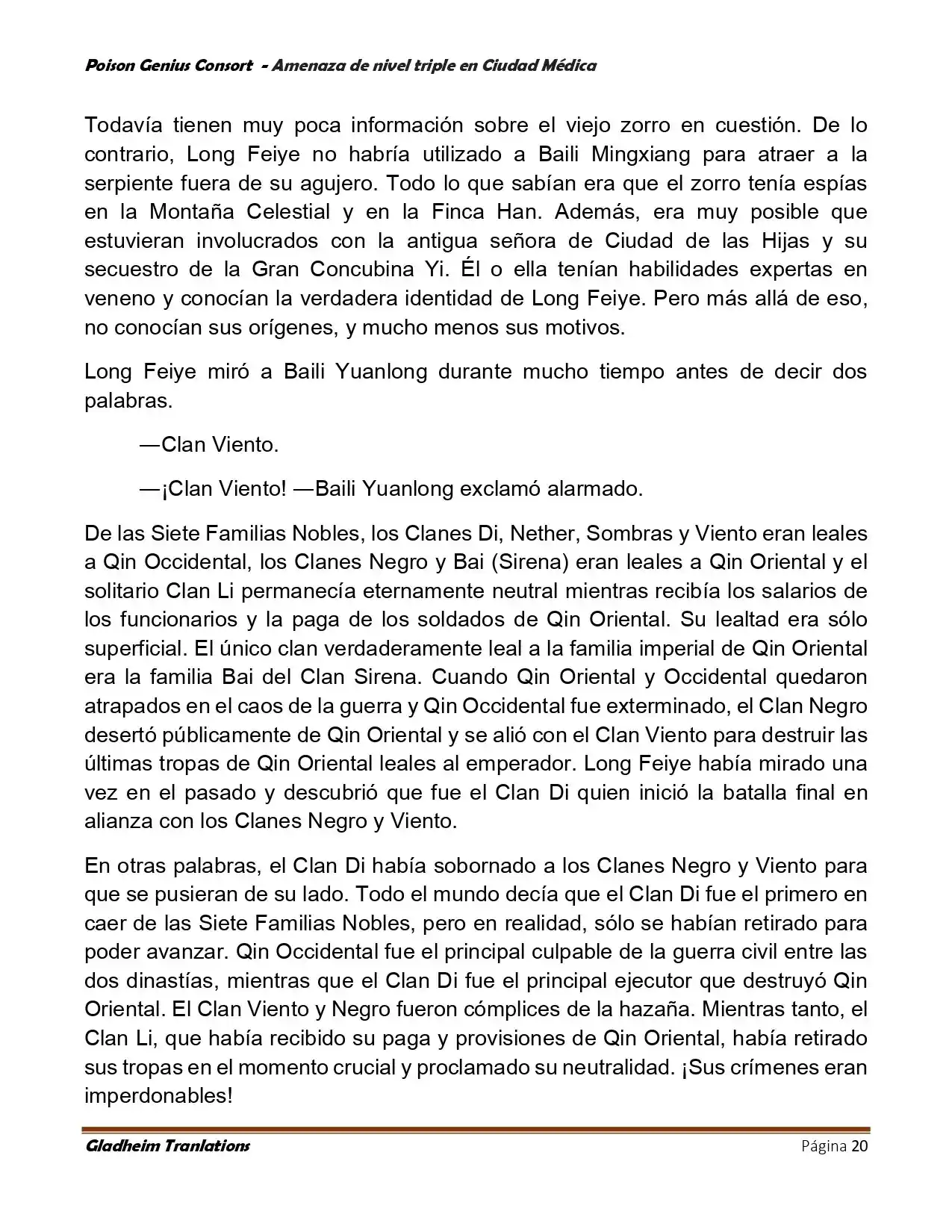 Poison Genious Consort (Novela) - Capítulo 395 - Página 20 - LectorTMOo