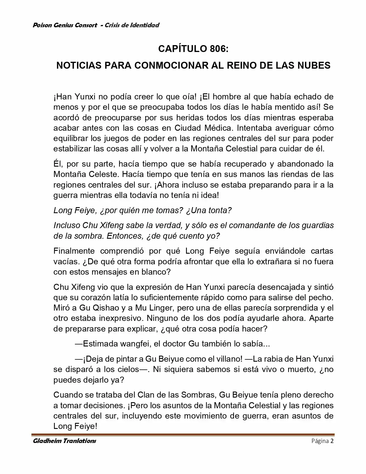 Poison Genious Consort (Novela) - Capítulo 396 - Página 2 - LectorTMOo