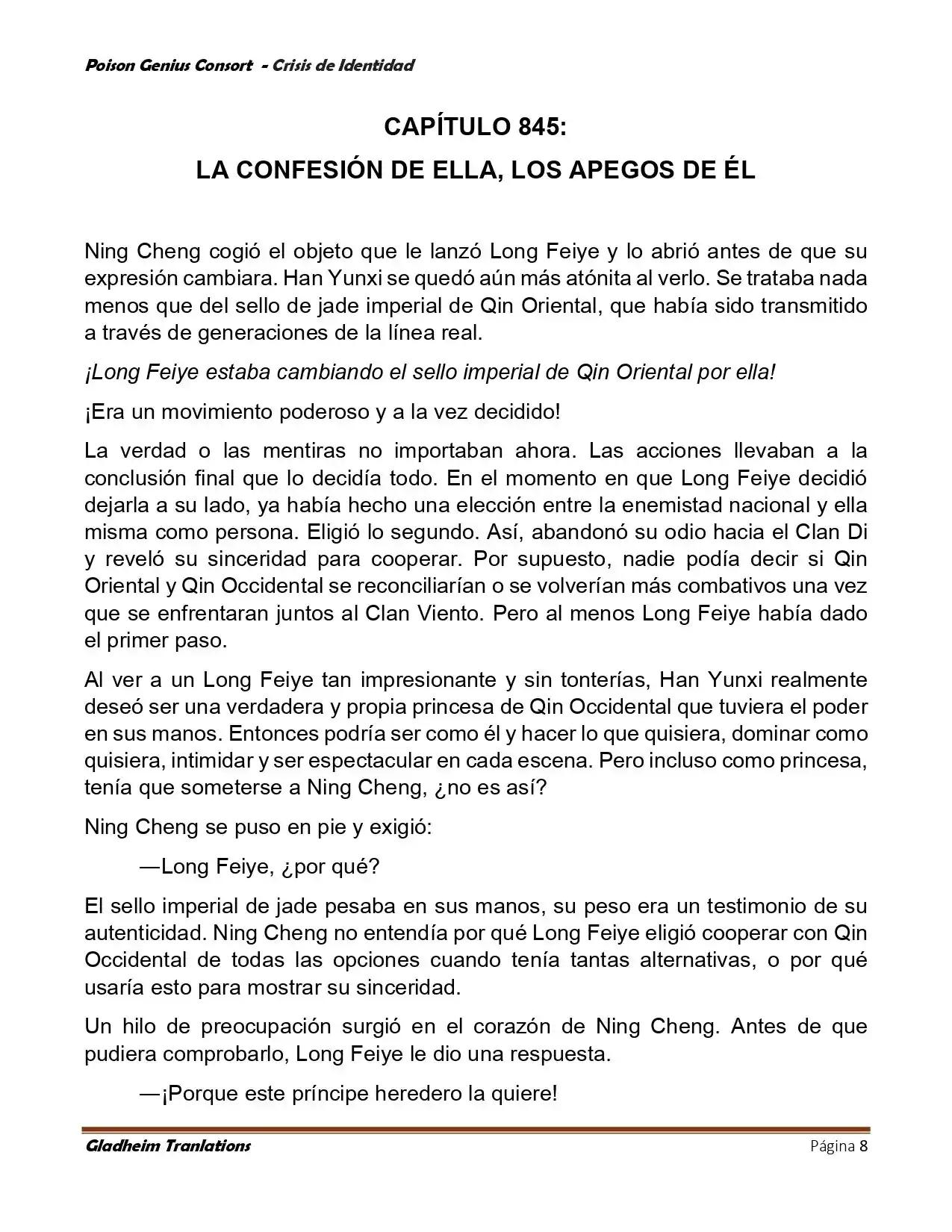 Poison Genious Consort (Novela) - Capítulo 400 - Página 8 - LectorTMOo
