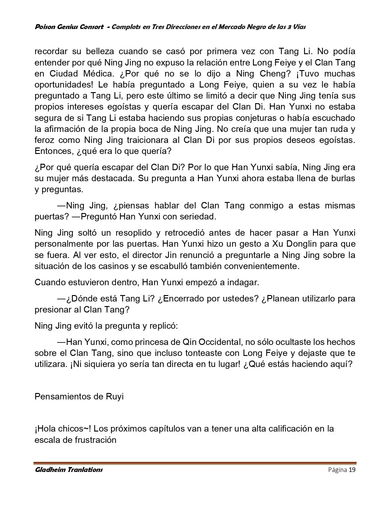 Poison Genious Consort (Novela) - Capítulo 405 - Página 19 - LectorTMOo