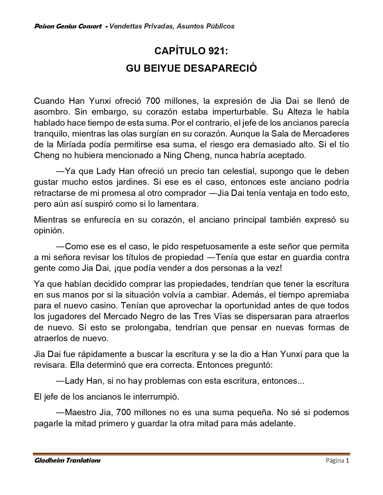 Poison Genious Consort (Novela) - Capítulo 407 - Página 1 - LectorTMOo