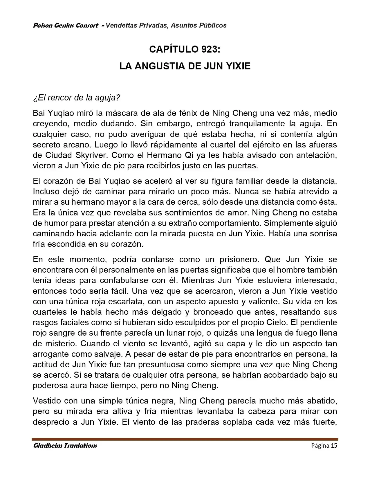 Poison Genious Consort (Novela) - Capítulo 407 - Página 15 - LectorTMOo