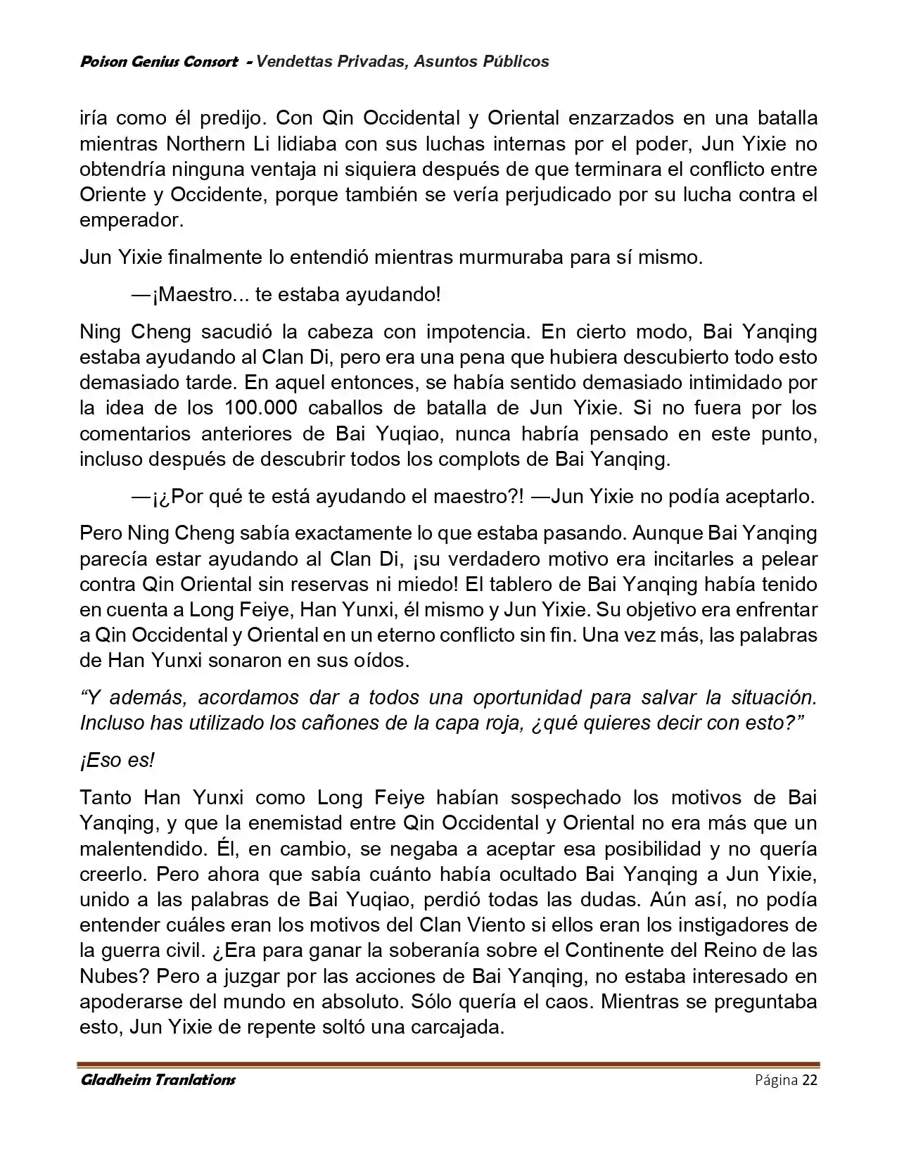Poison Genious Consort (Novela) - Capítulo 407 - Página 22 - LectorTMOo