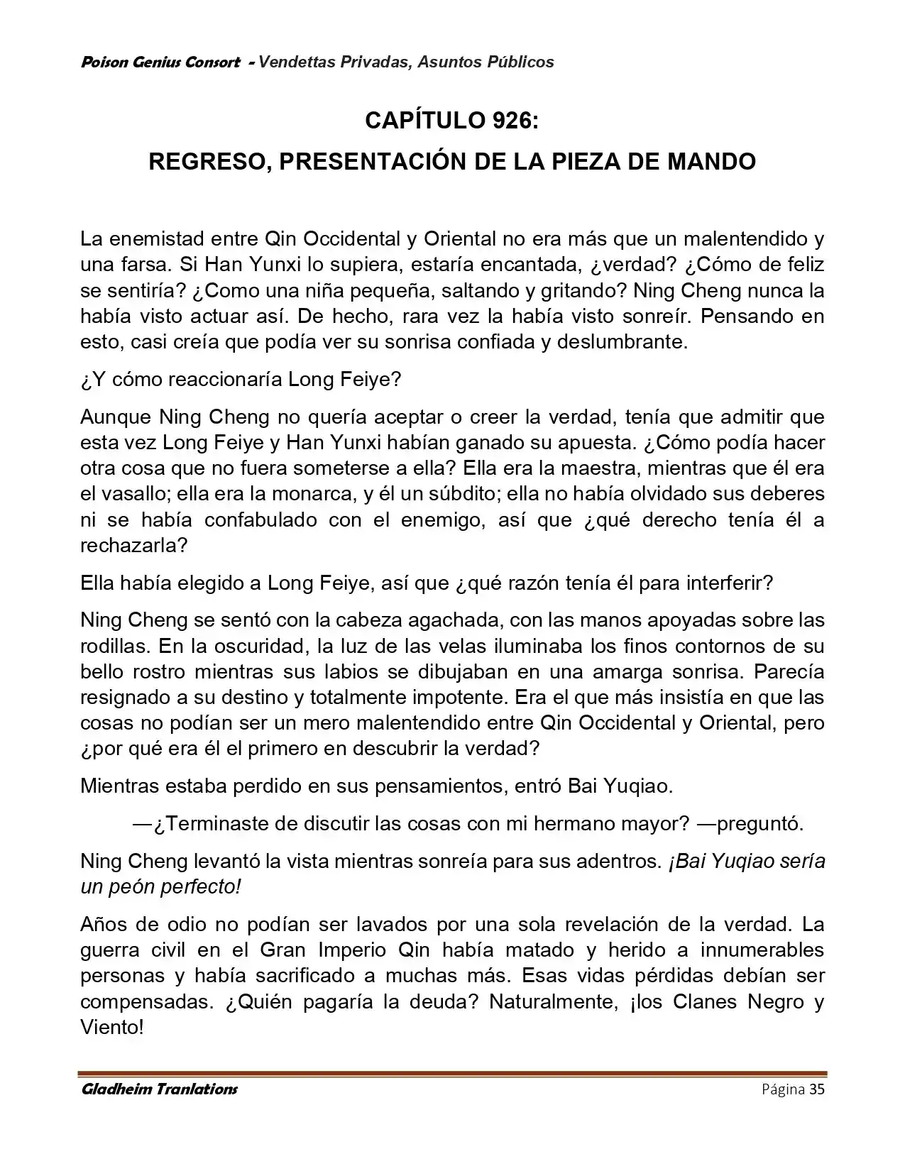 Poison Genious Consort (Novela) - Capítulo 407 - Página 35 - LectorTMOo
