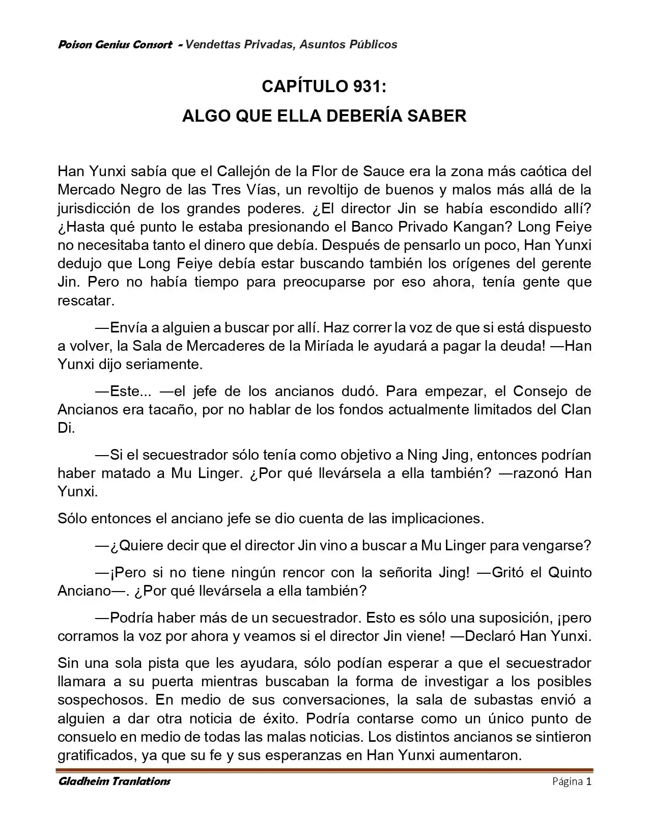 Poison Genious Consort (Novela) - Capítulo 408 - Página 1 - LectorTMOo