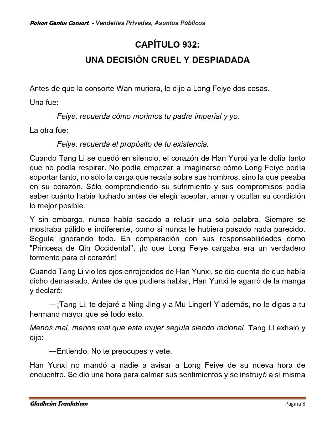 Poison Genious Consort (Novela) - Capítulo 408 - Página 8 - LectorTMOo