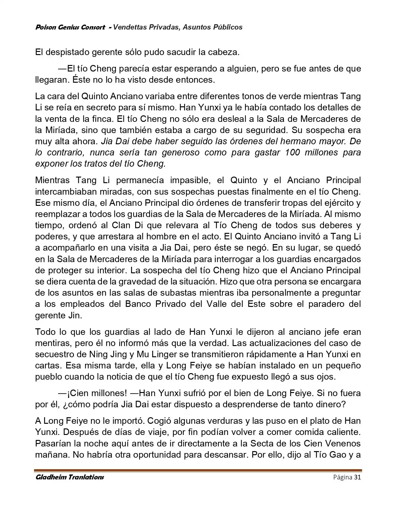 Poison Genious Consort (Novela) - Capítulo 408 - Página 31 - LectorTMOo