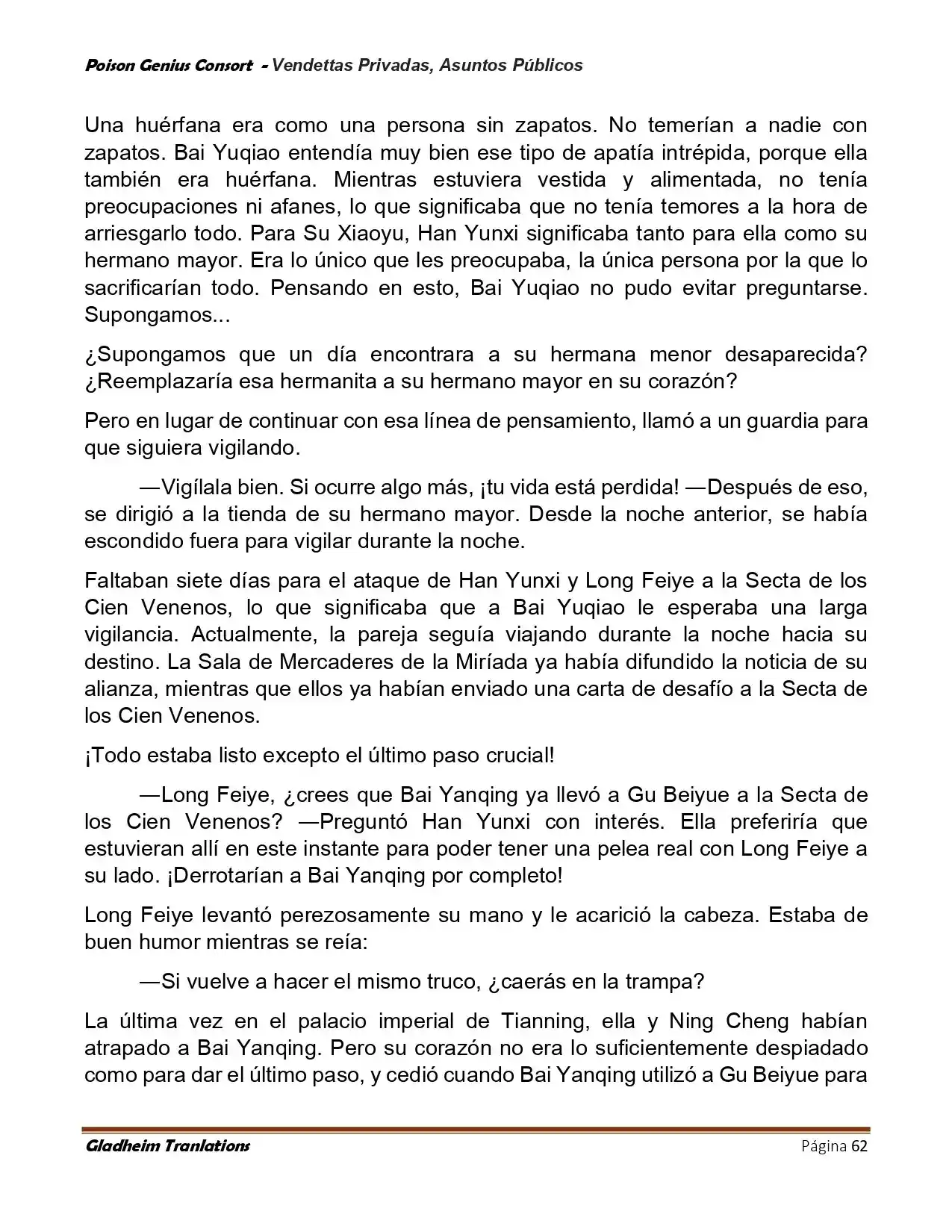 Poison Genious Consort (Novela) - Capítulo 408 - Página 62 - LectorTMOo