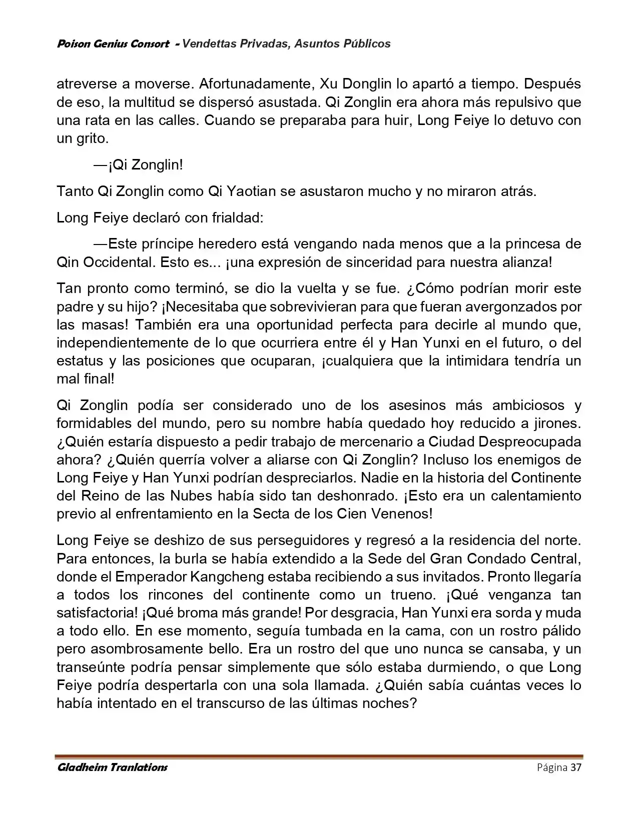 Poison Genious Consort (Novela) - Capítulo 409 - Página 37 - LectorTMOo
